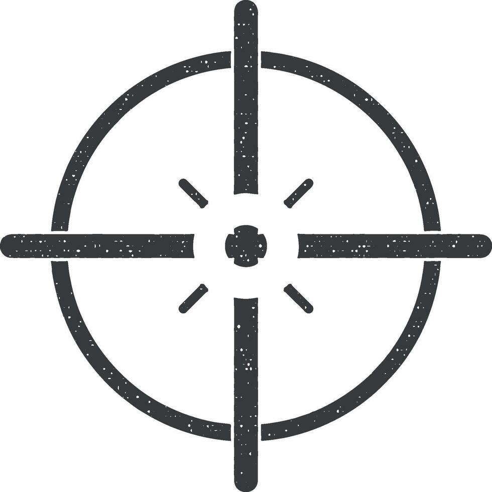 aim vector icon illustration with stamp effect