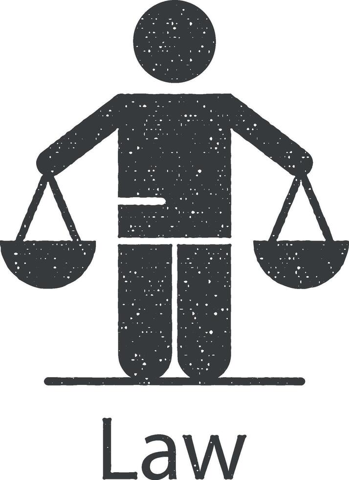 corte, juicio, ley, patentar vector icono ilustración con sello efecto