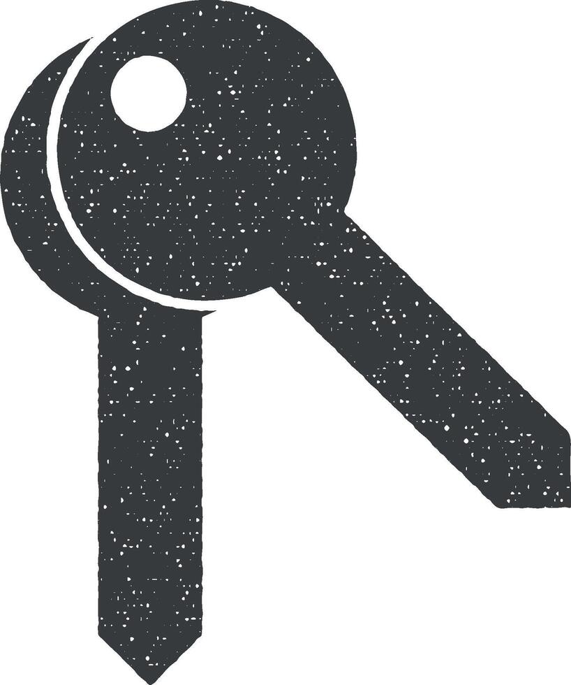 keys vector icon illustration with stamp effect