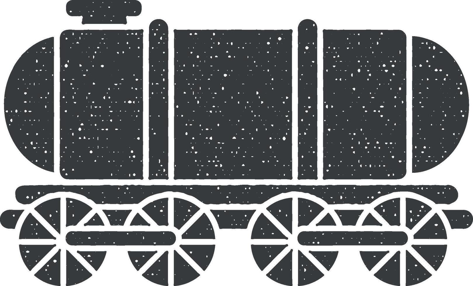Freight wagon, tank vector icon illustration with stamp effect