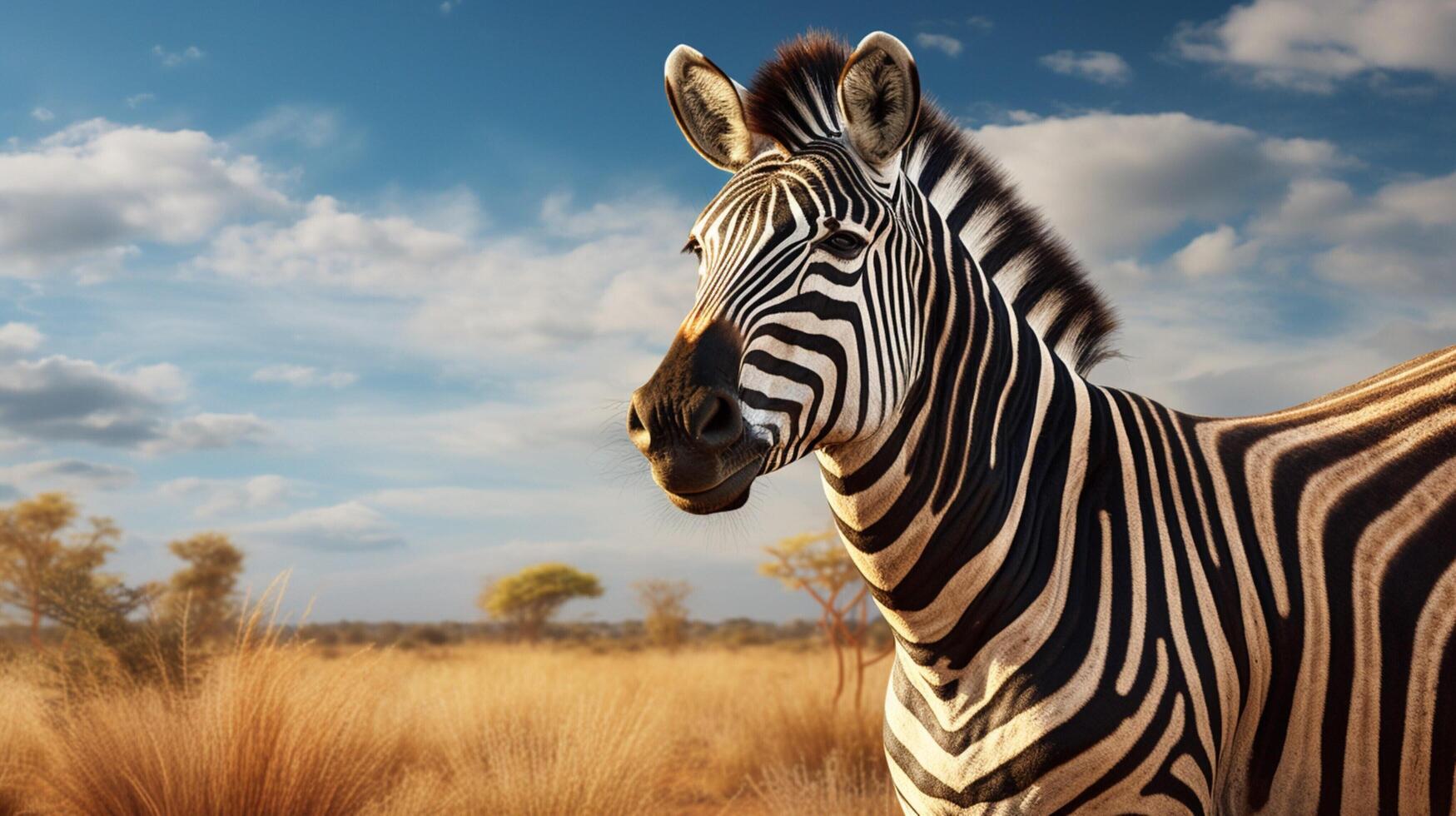 AI generated zebra high quality image photo