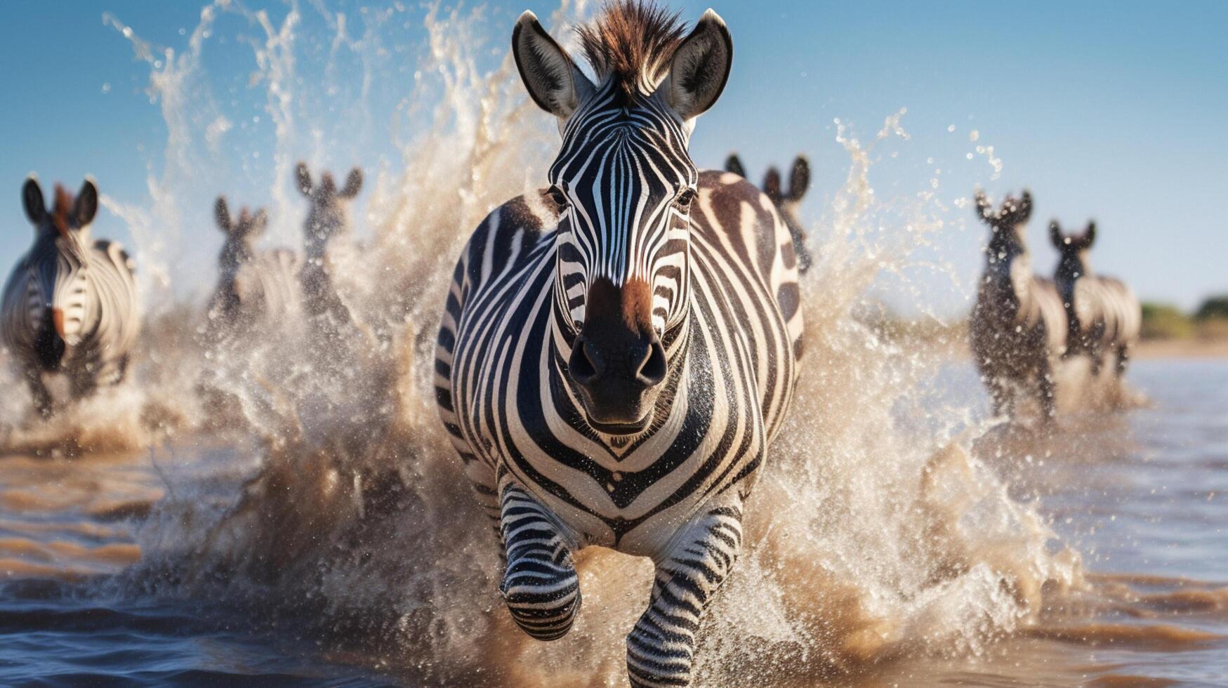 AI generated zebra high quality image photo