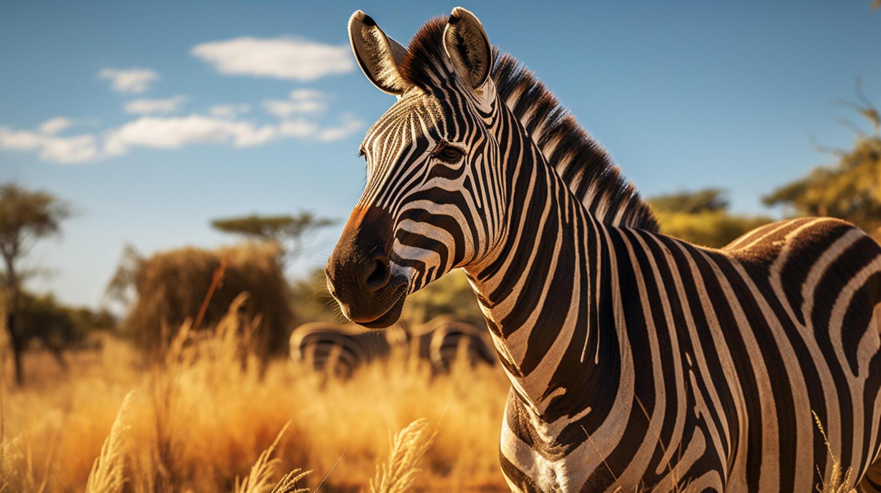 AI generated zebra high quality image photo