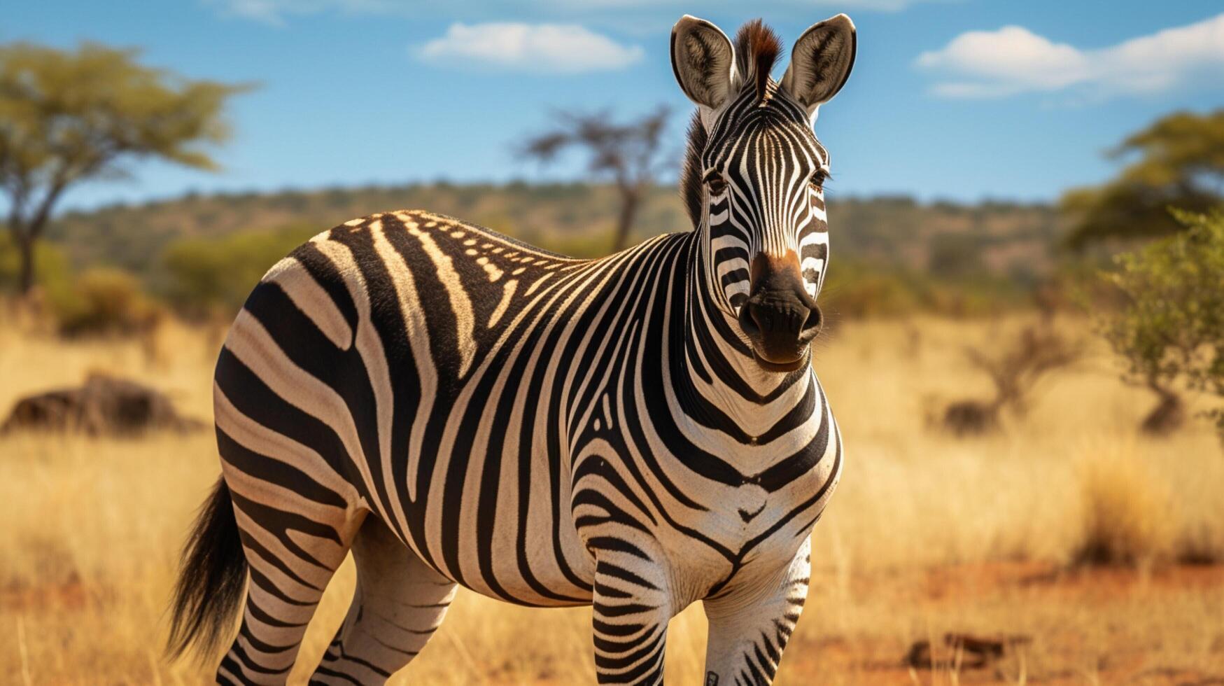 AI generated zebra high quality image photo