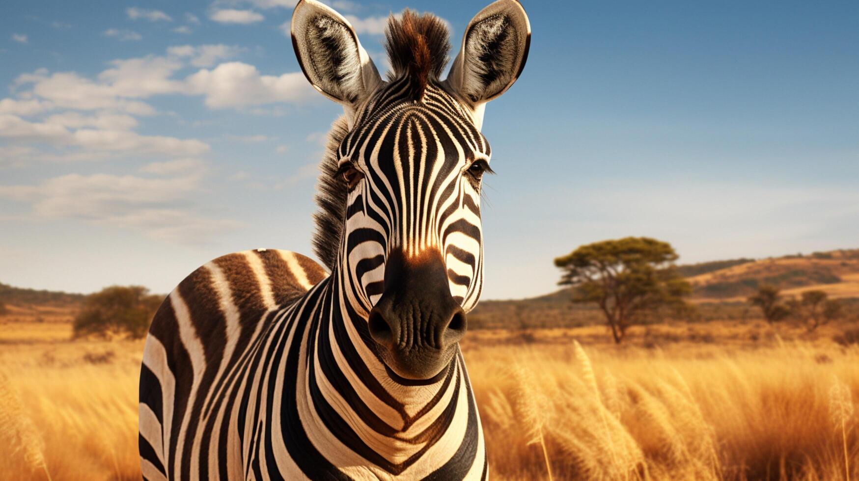 AI generated zebra high quality image photo