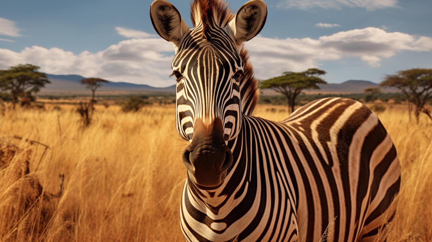 AI generated zebra high quality image photo