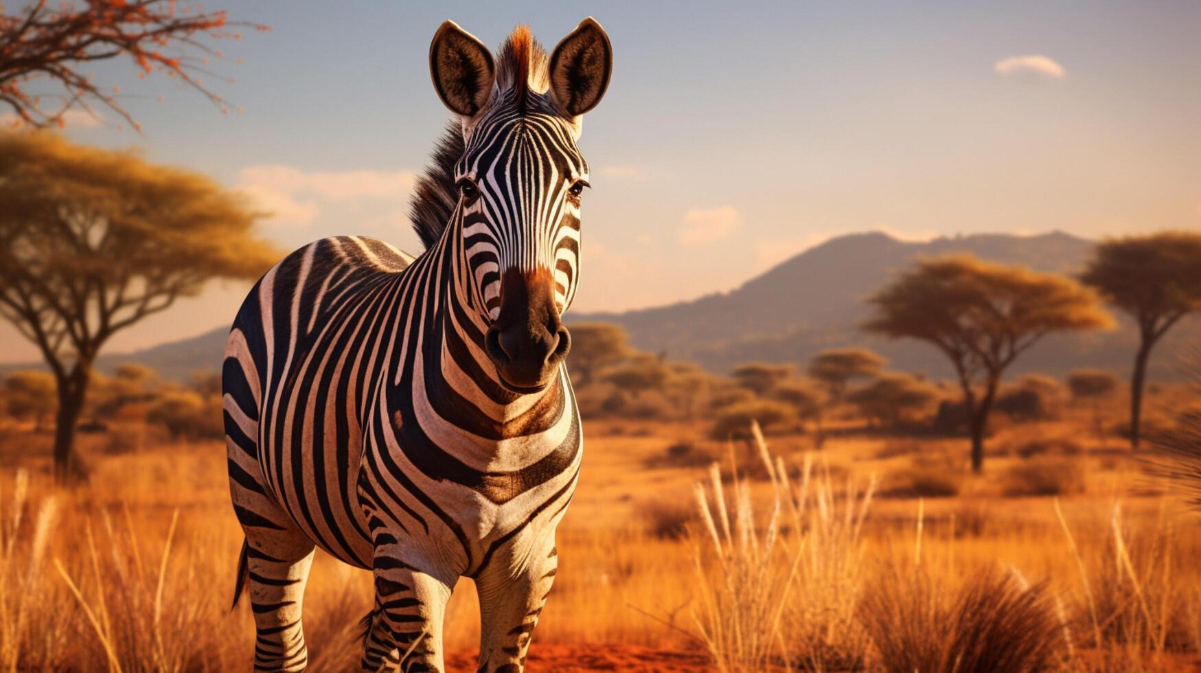 AI generated zebra high quality image photo