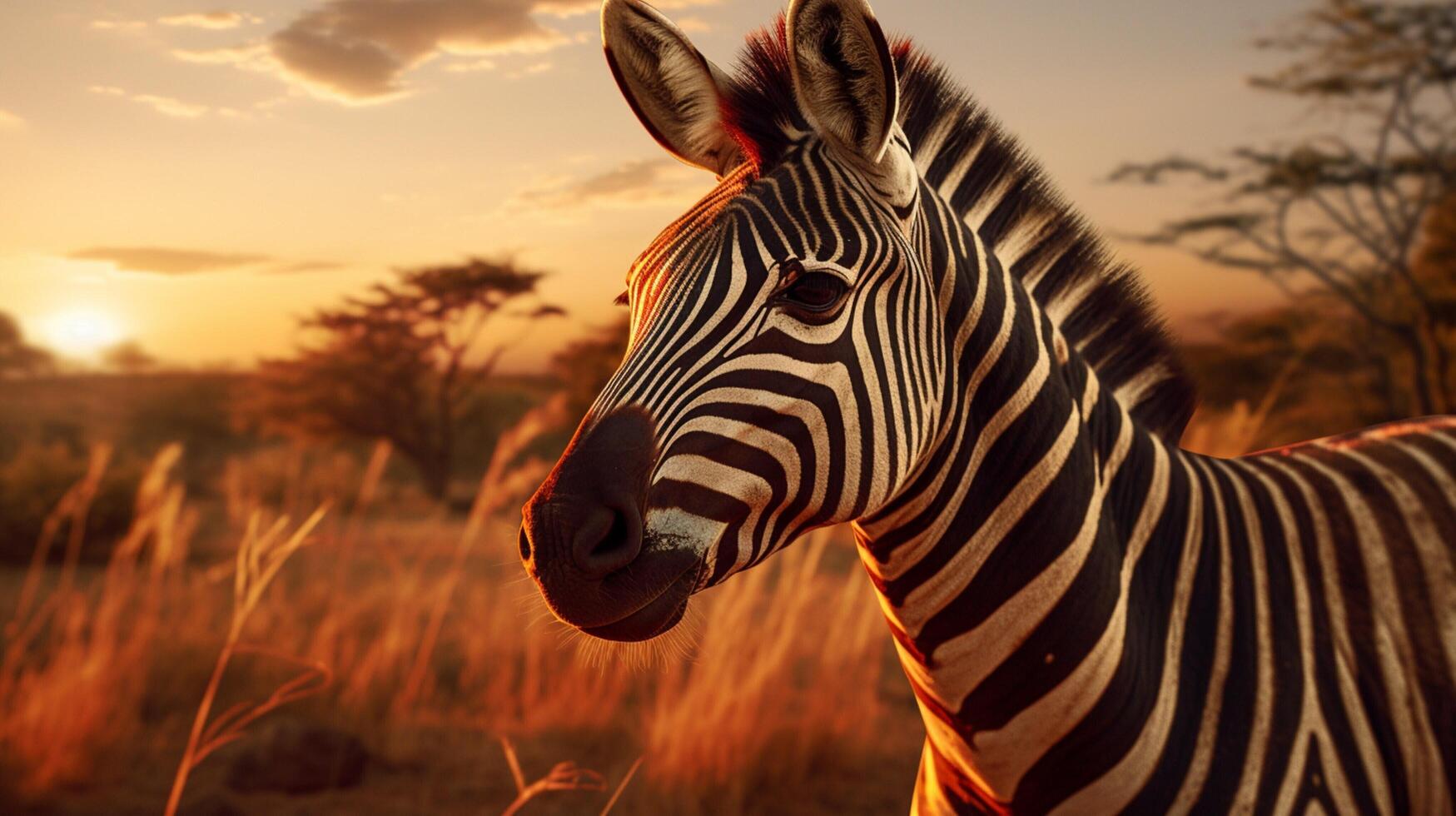 AI generated zebra high quality image photo