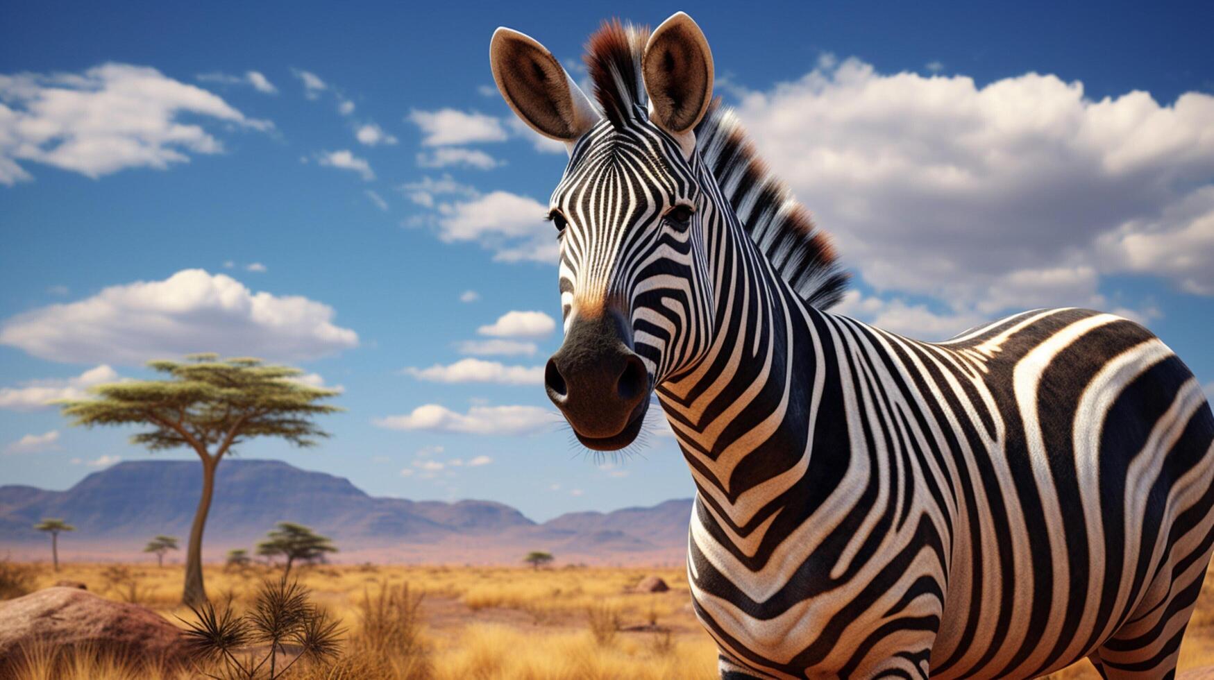 AI generated zebra high quality image photo