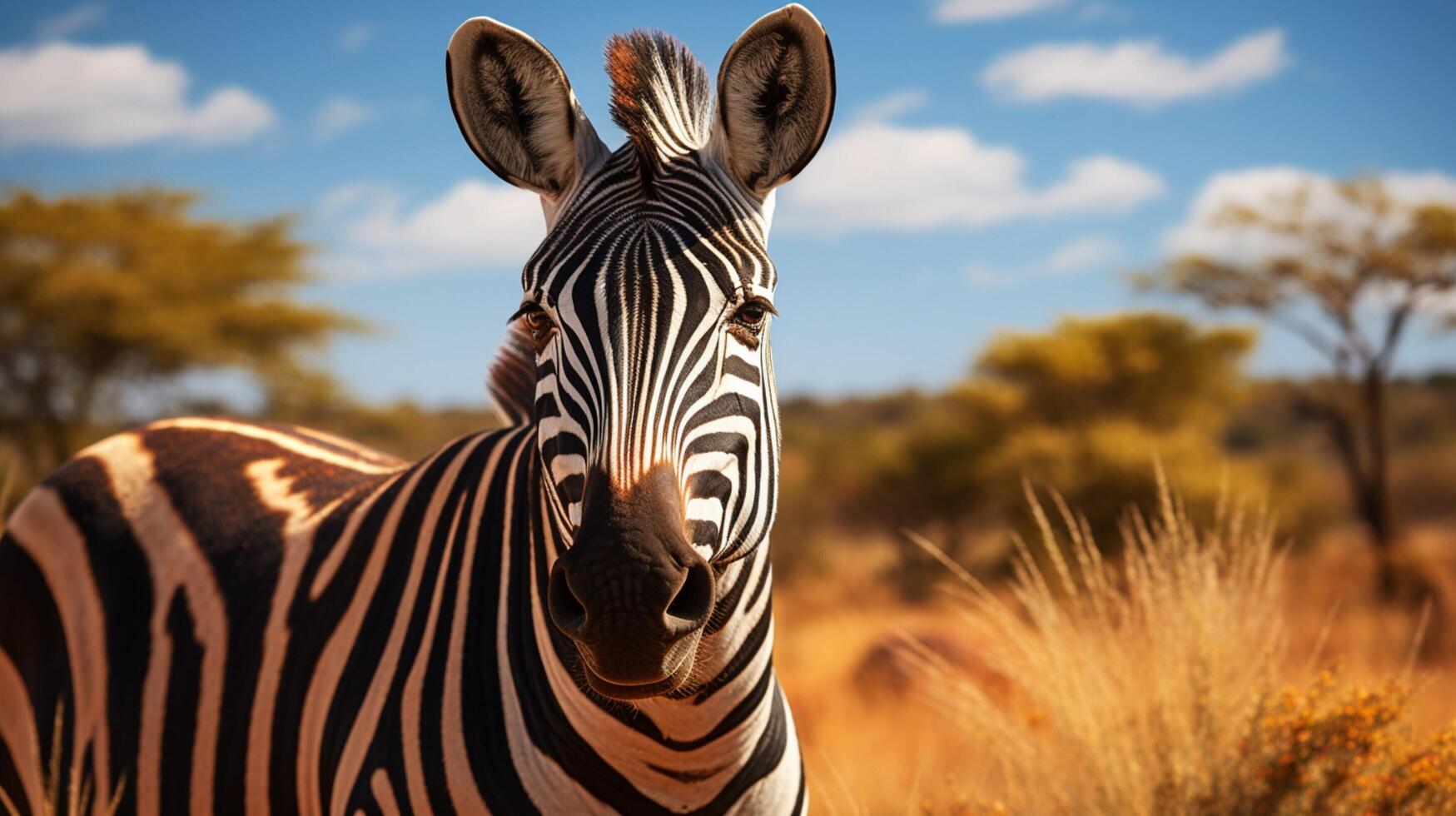 AI generated zebra high quality image photo