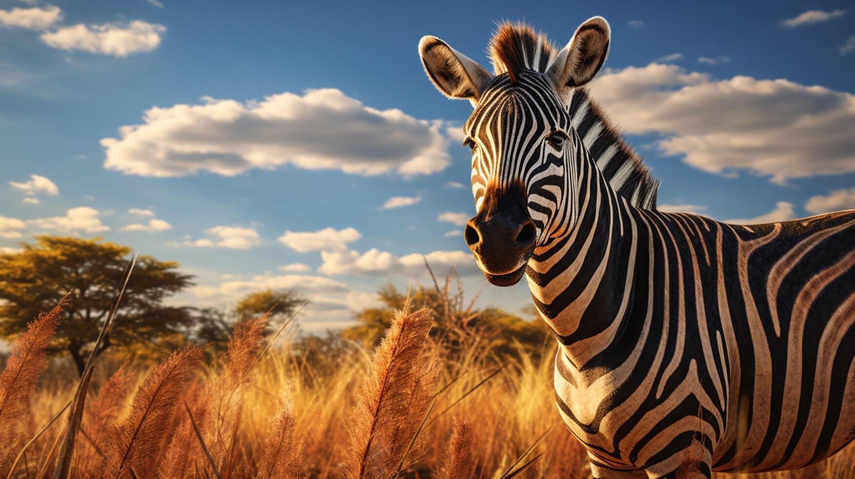 AI generated zebra high quality image photo