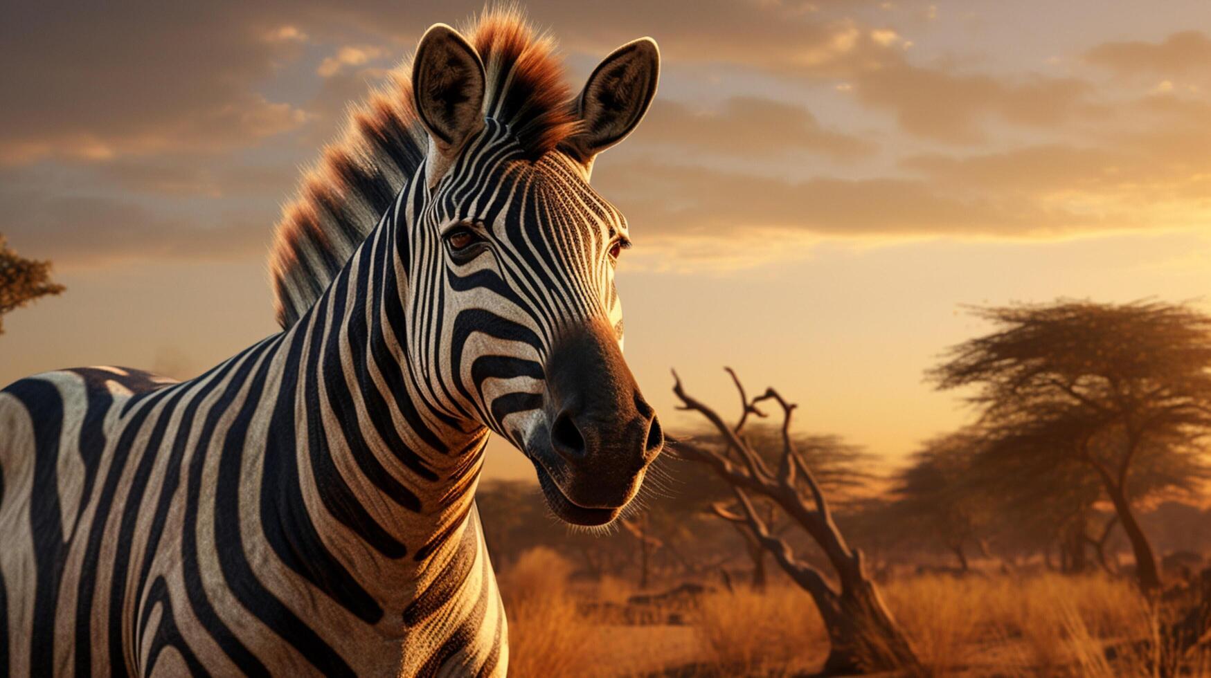 AI generated zebra high quality image photo