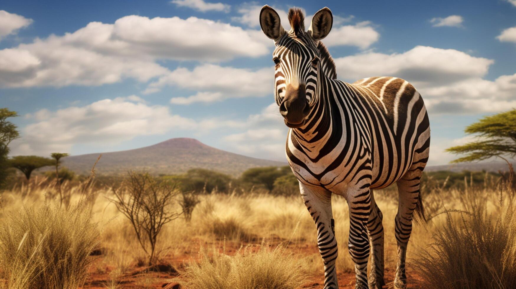 AI generated zebra high quality image photo