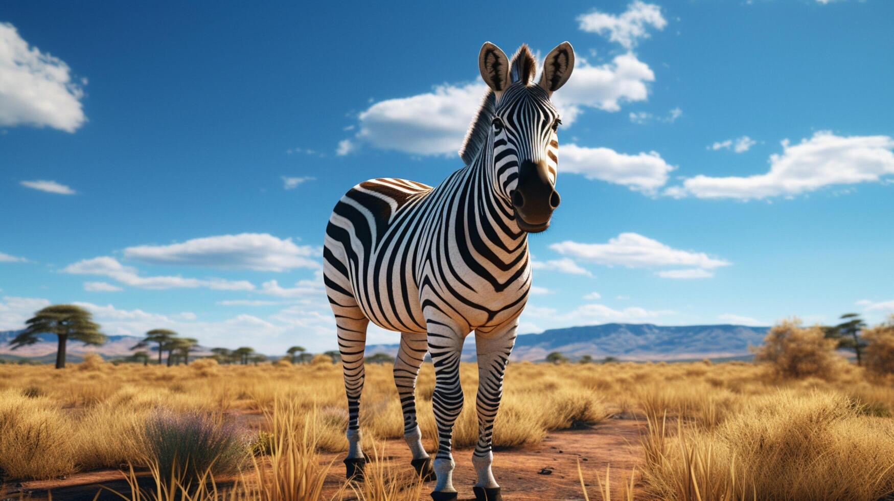 AI generated zebra high quality image photo