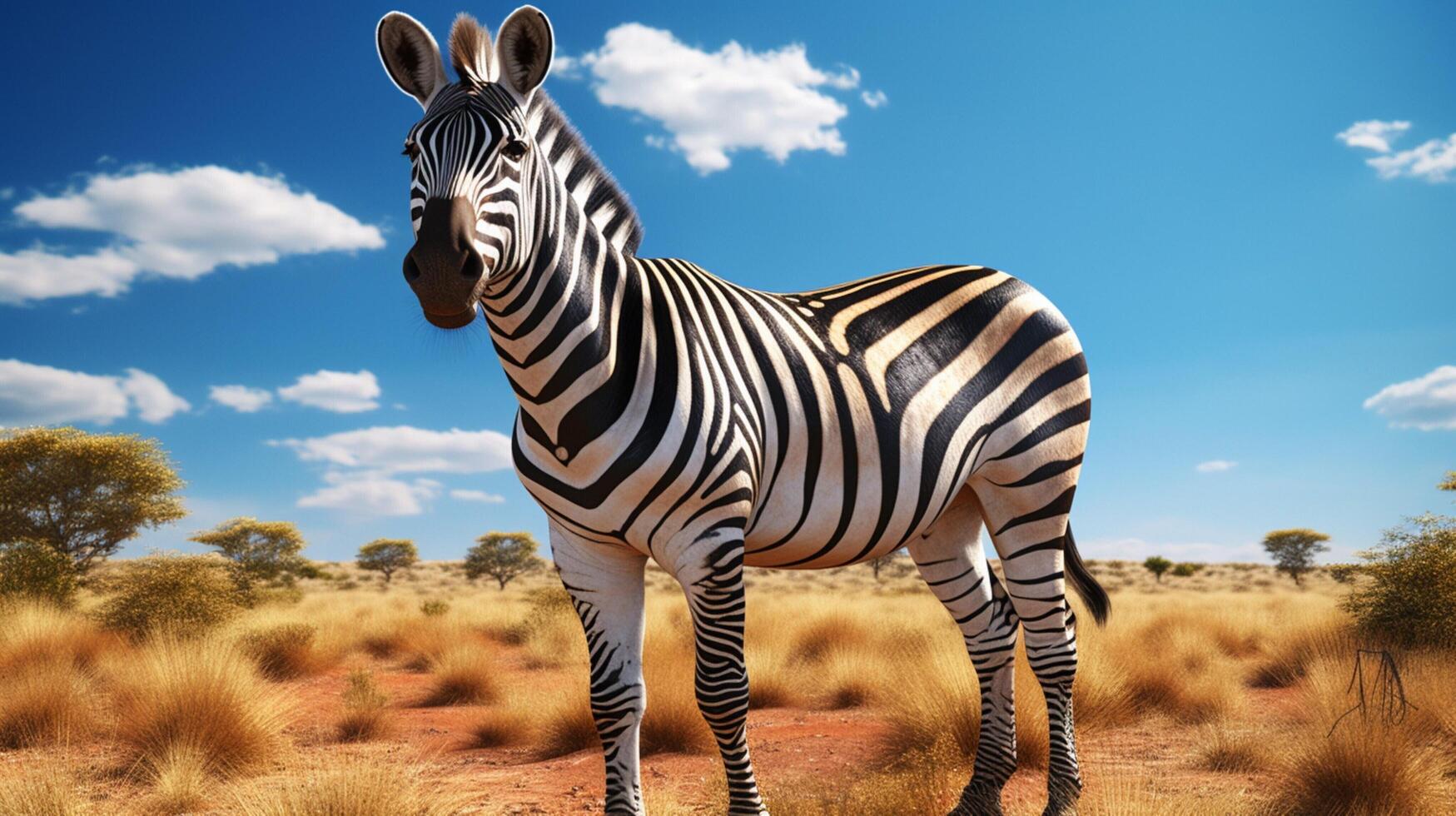 AI generated zebra high quality image photo