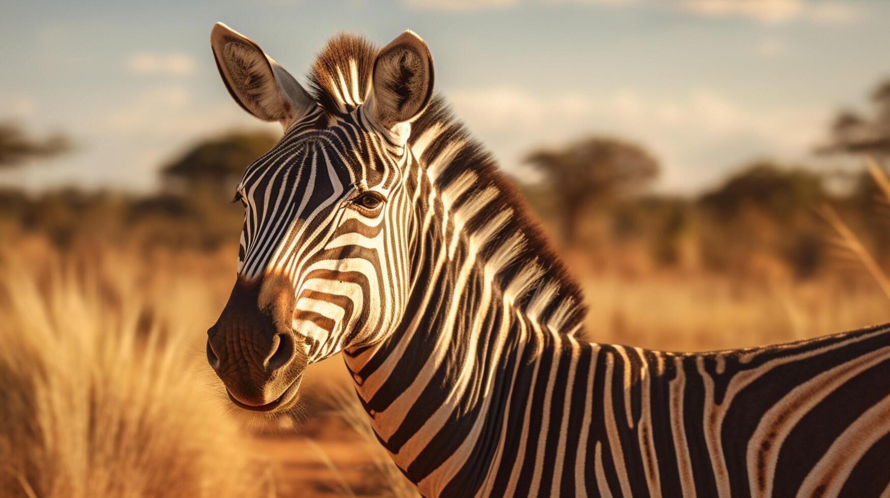 AI generated zebra high quality image photo