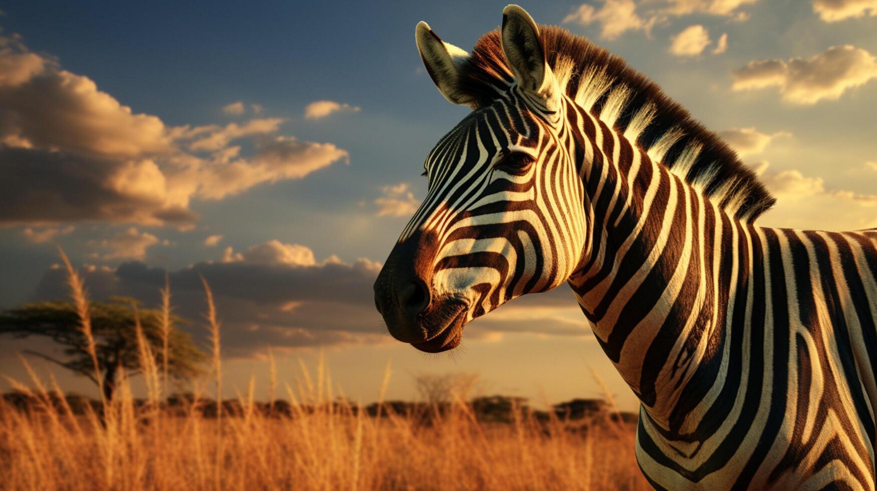 AI generated zebra high quality image photo