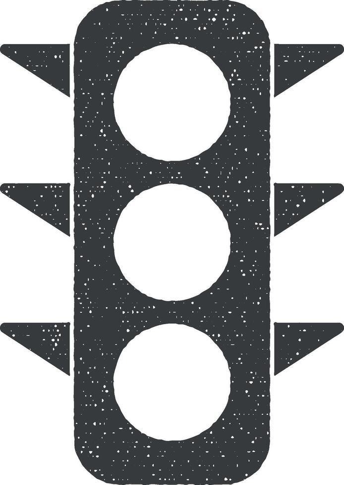 traffic light vector icon illustration with stamp effect