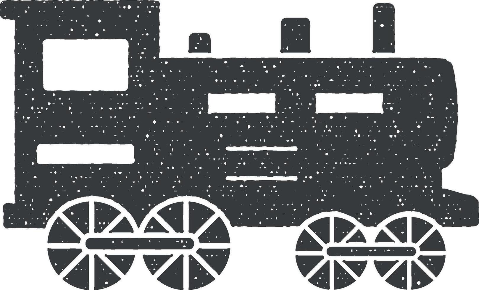 Wagon vector icon illustration with stamp effect