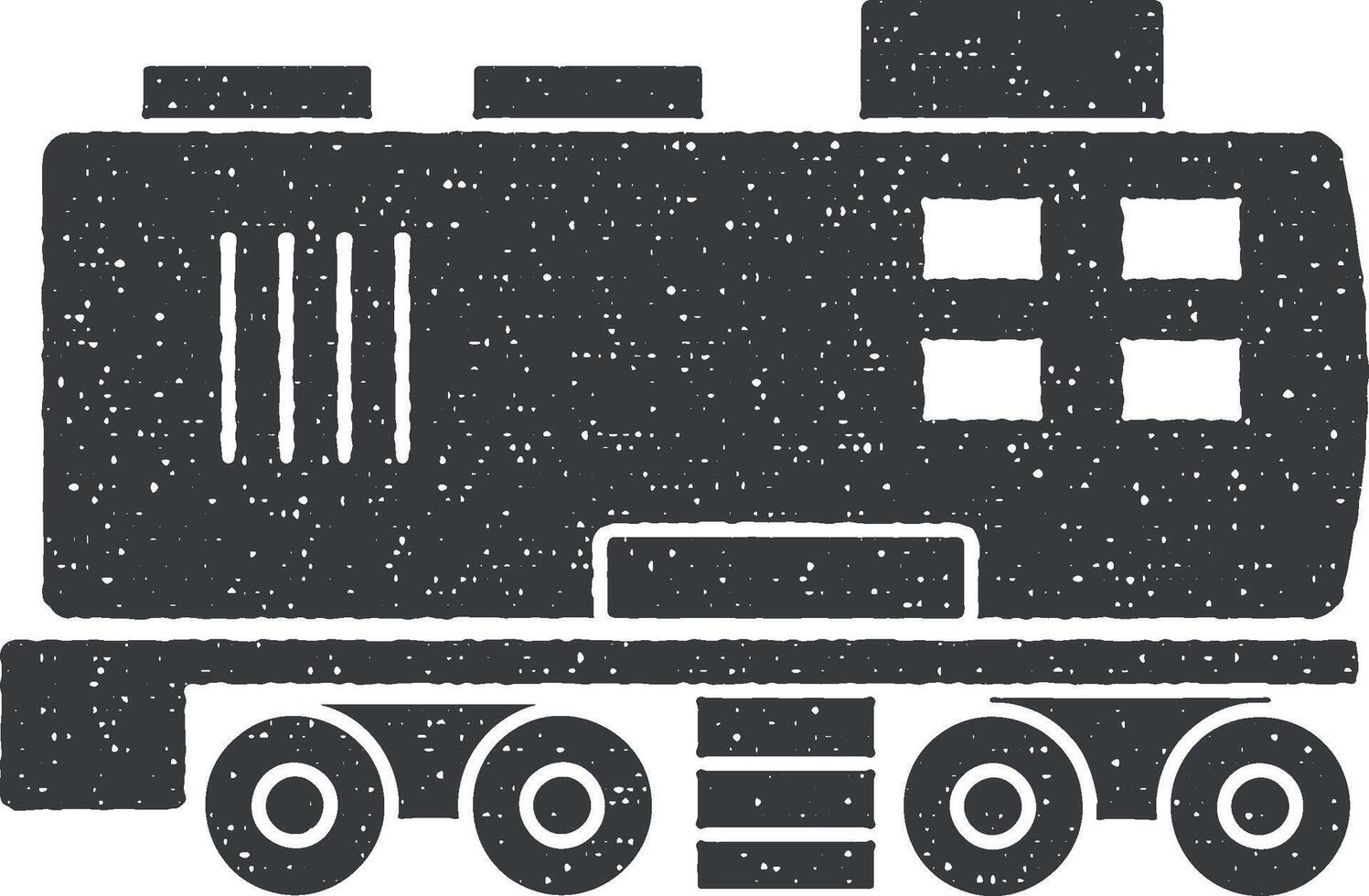 Wagon vector icon illustration with stamp effect