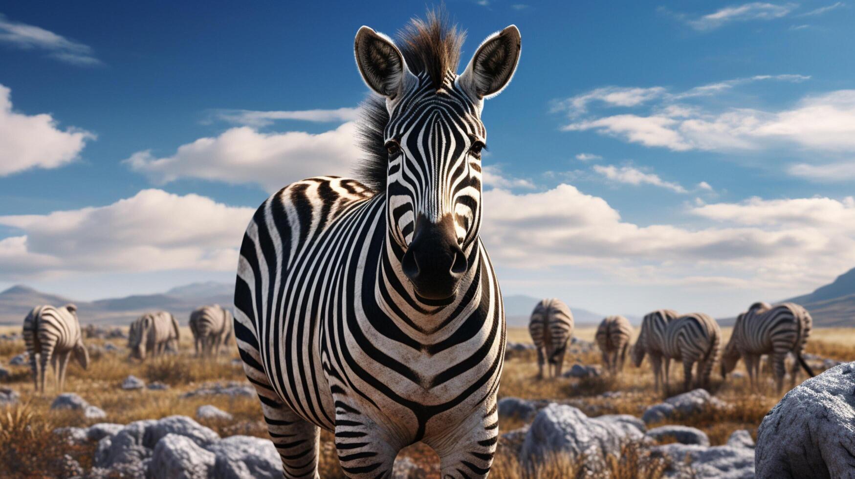 AI generated zebra high quality image photo
