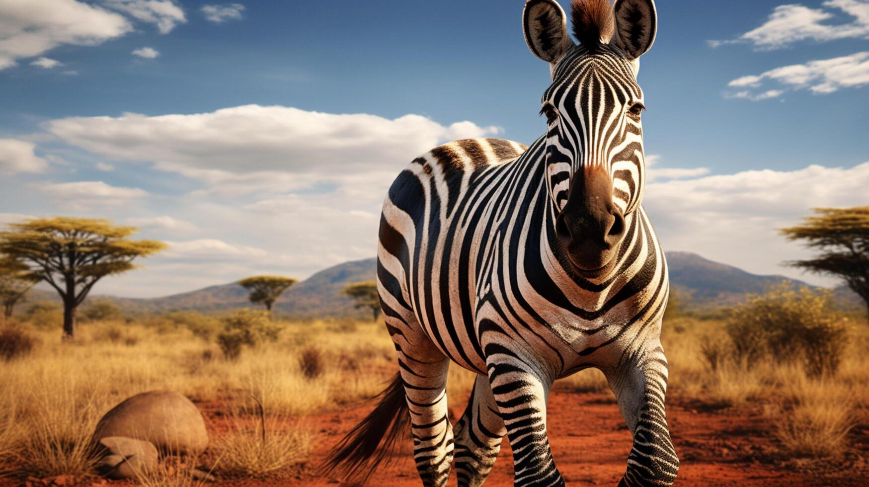 AI generated zebra high quality image photo