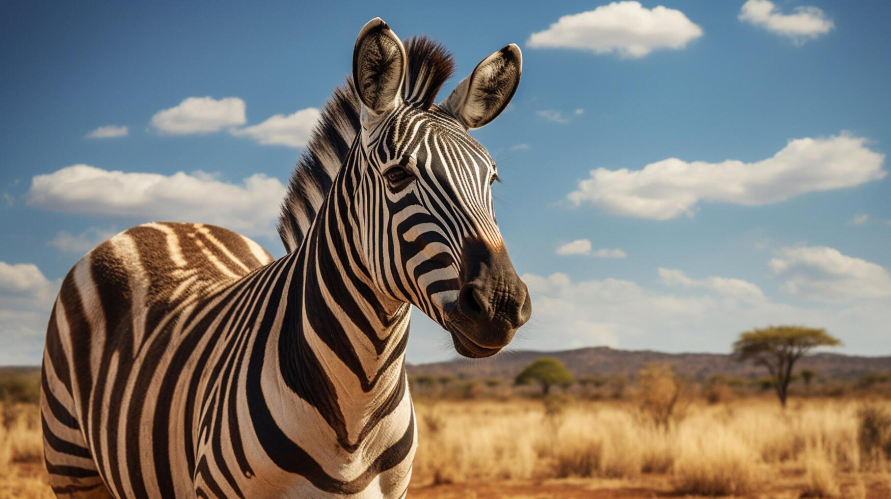 AI generated zebra high quality image photo