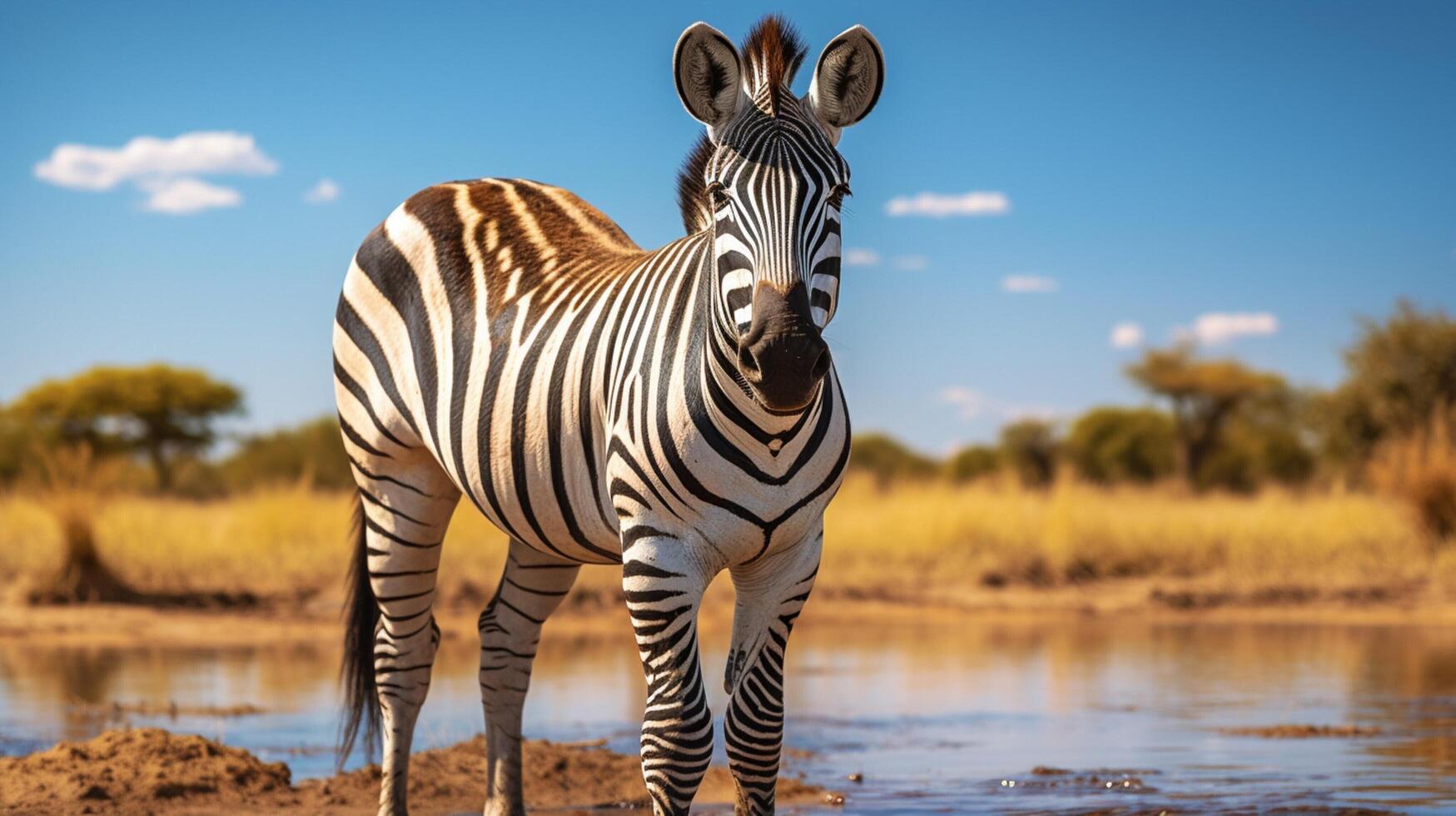 AI generated zebra high quality image photo