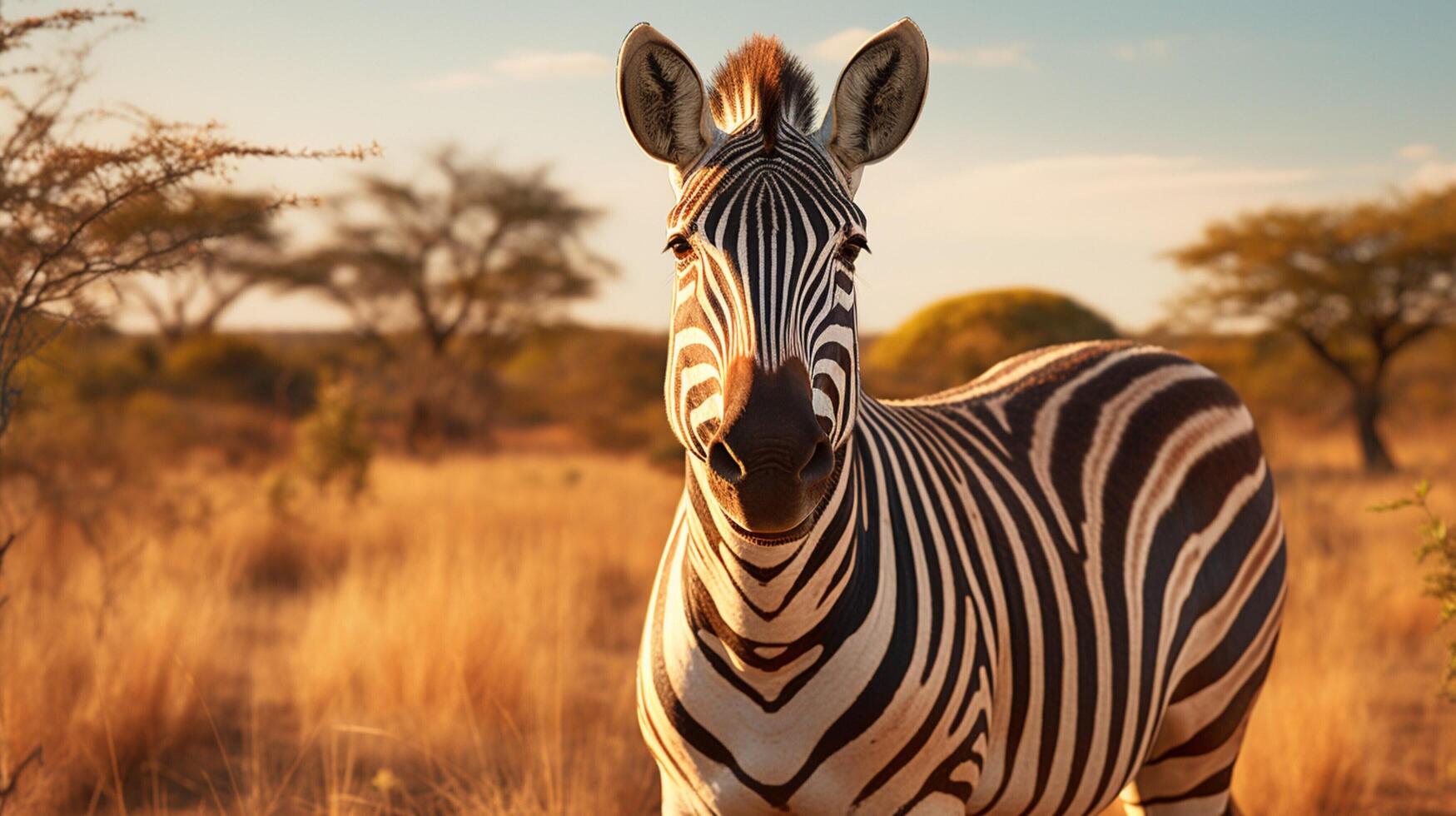 AI generated zebra high quality image photo