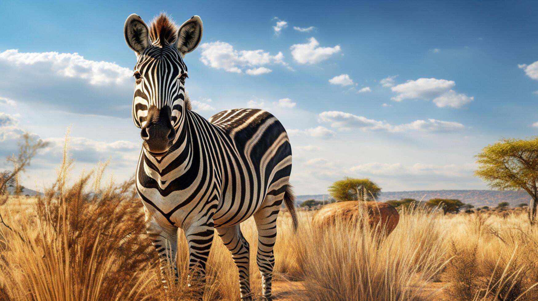 AI generated zebra high quality image photo