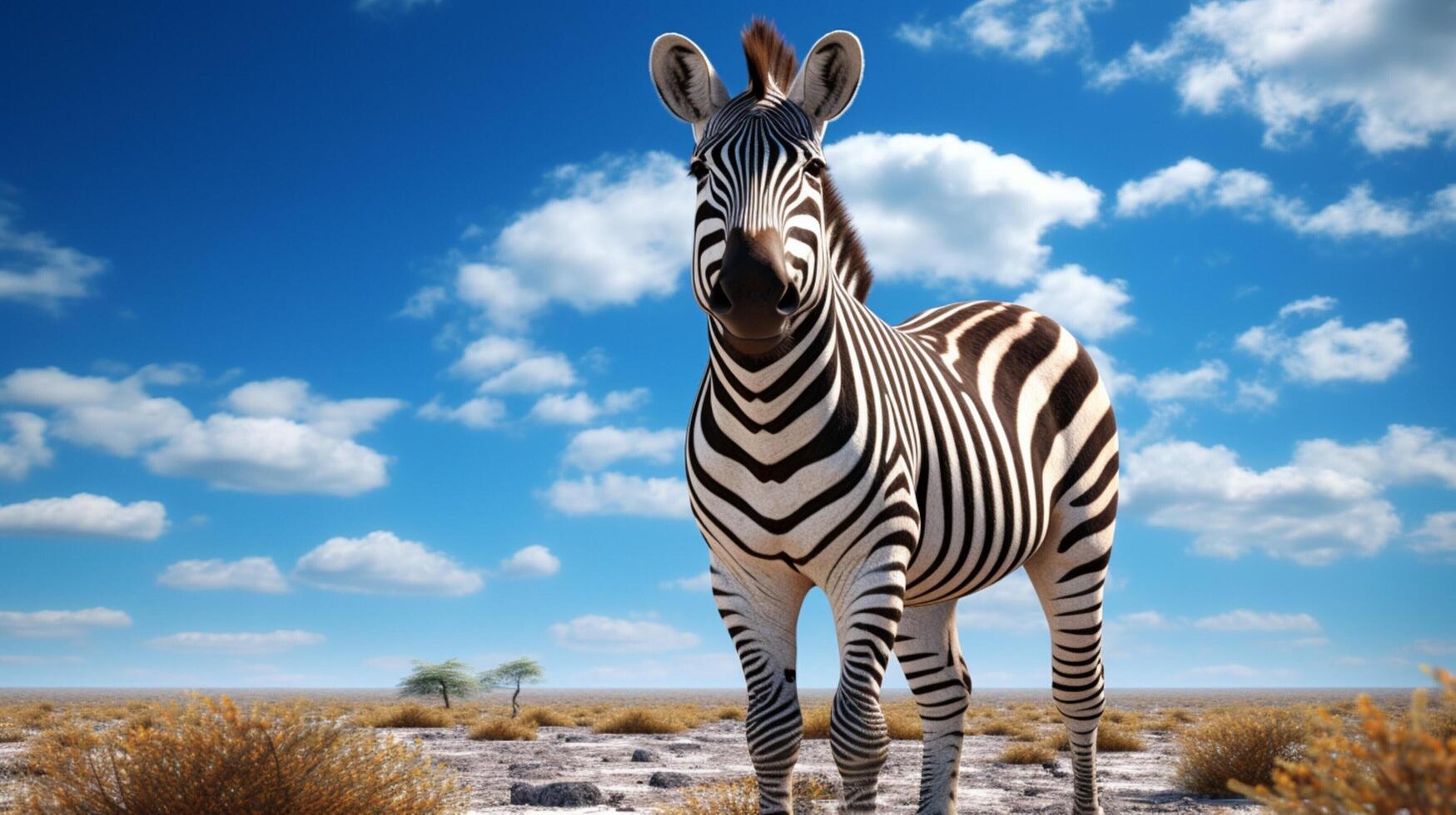 AI generated zebra high quality image photo