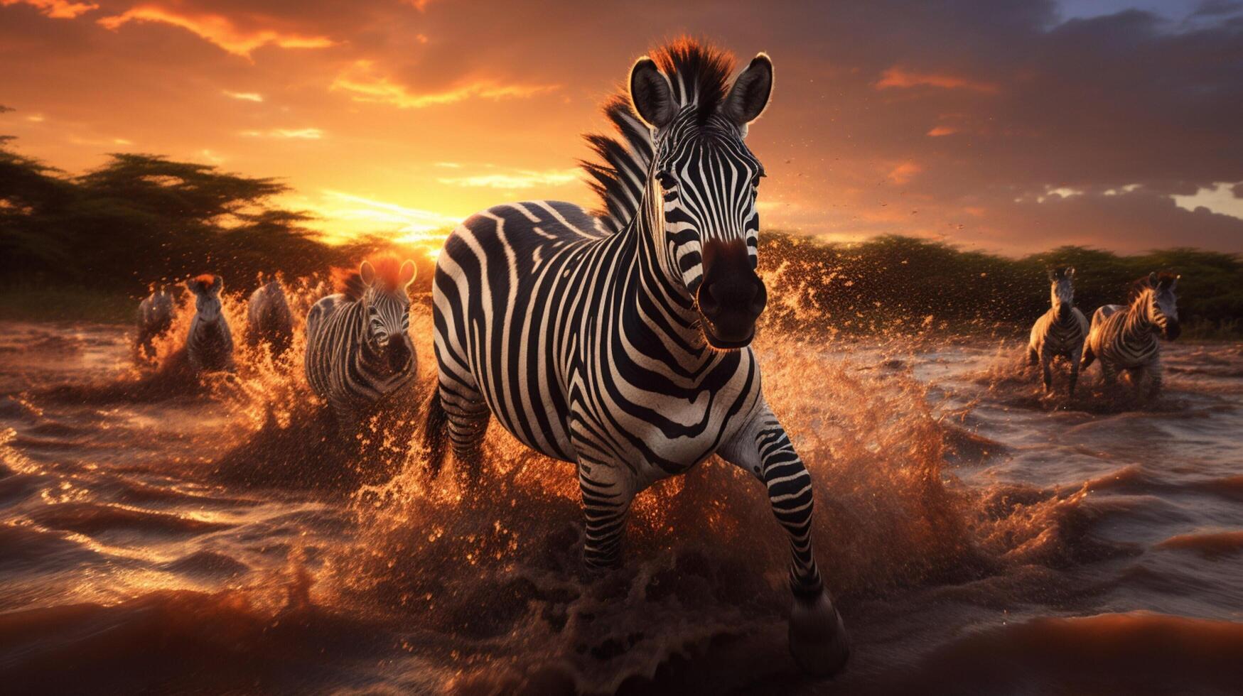 AI generated zebra high quality image photo