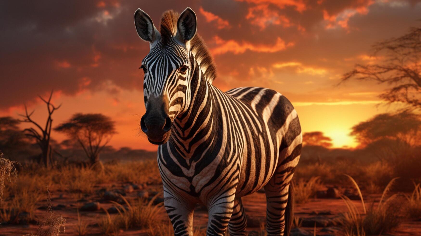 AI generated zebra high quality image photo