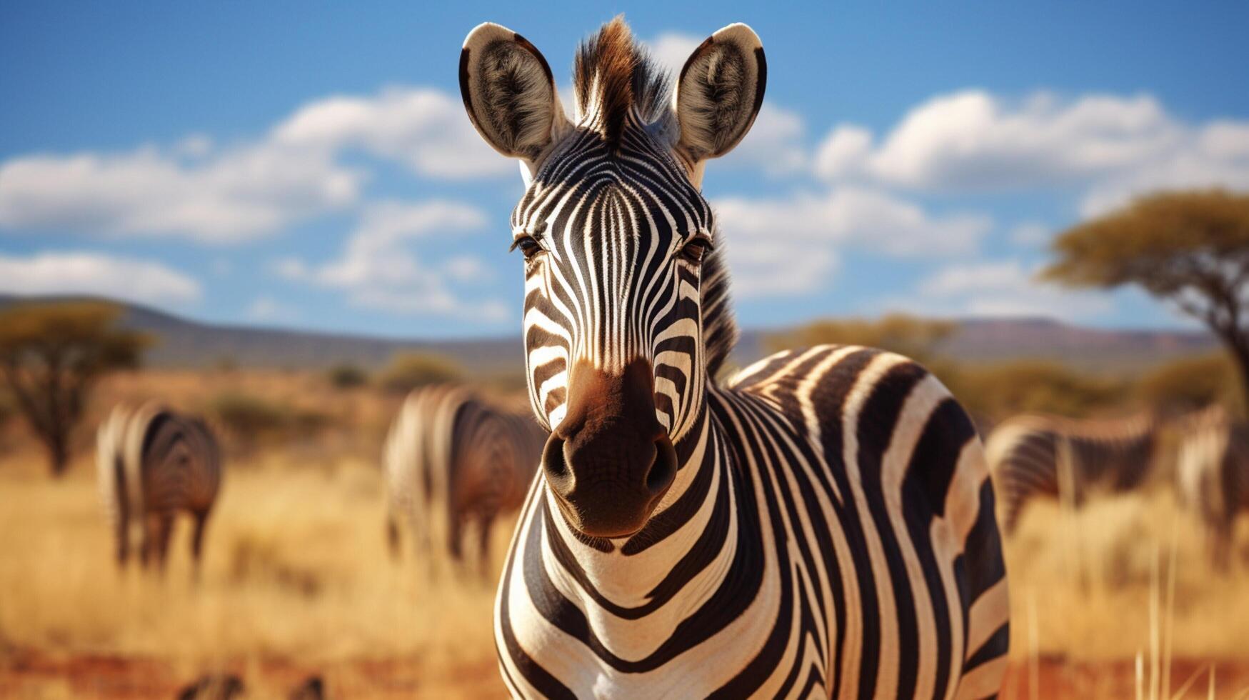 AI generated zebra high quality image photo