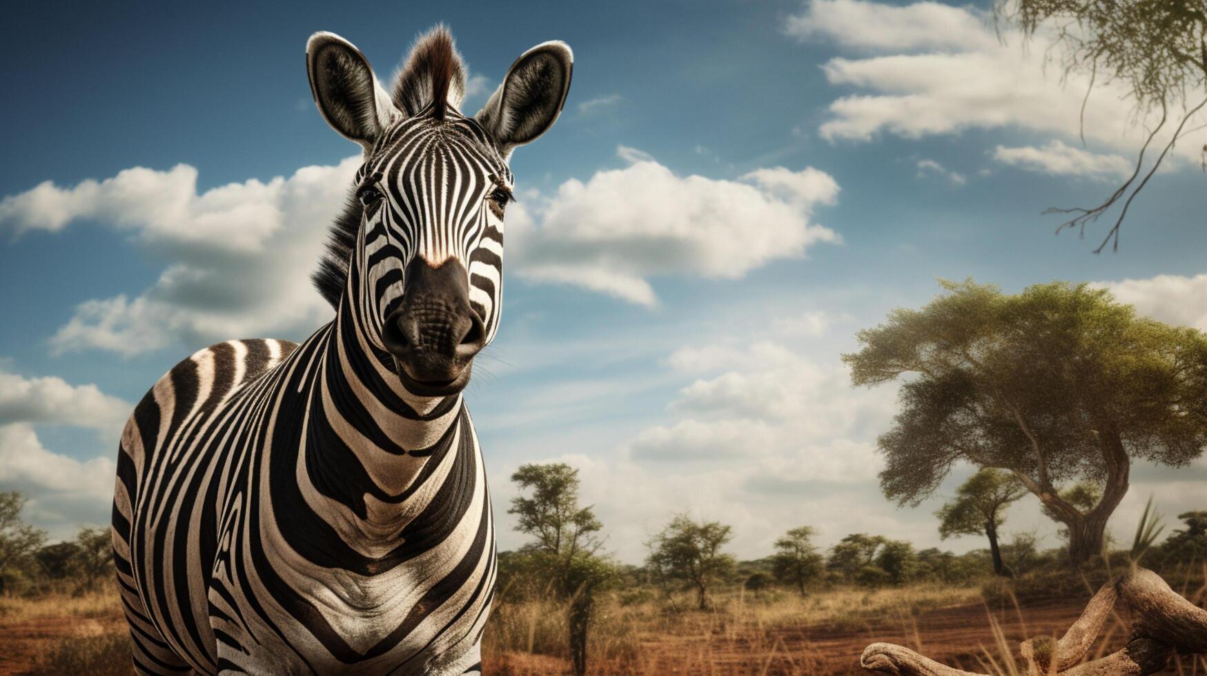 AI generated zebra high quality image photo