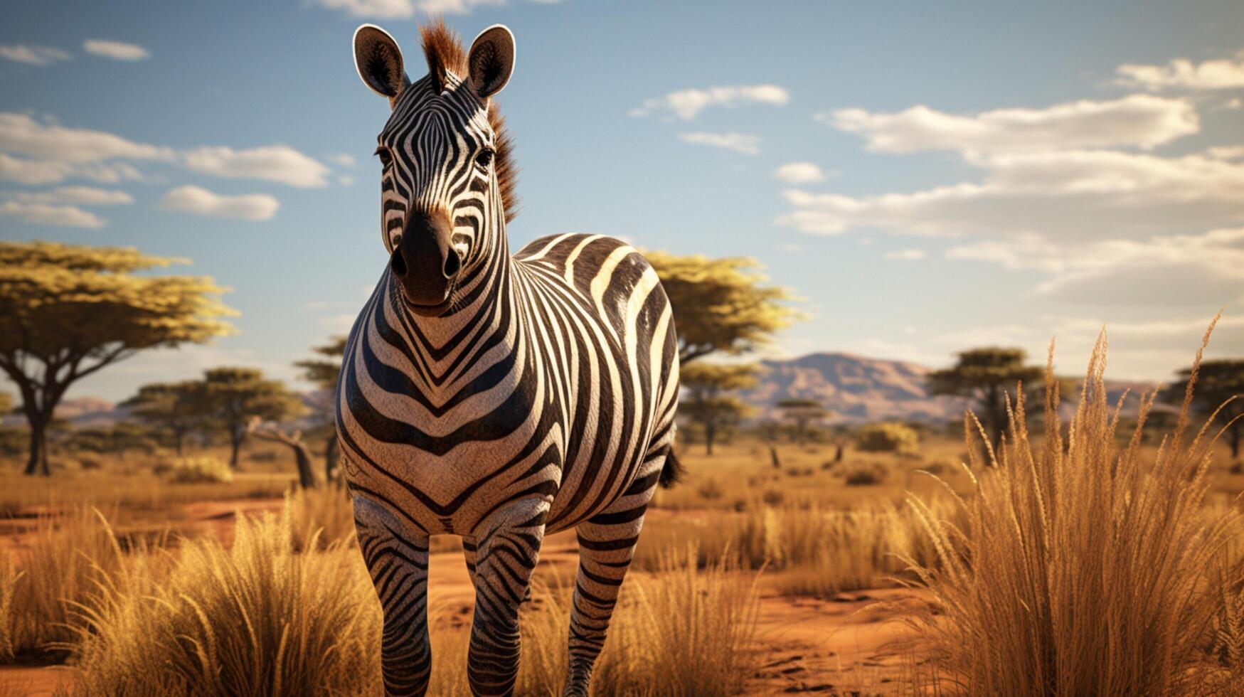AI generated zebra high quality image photo