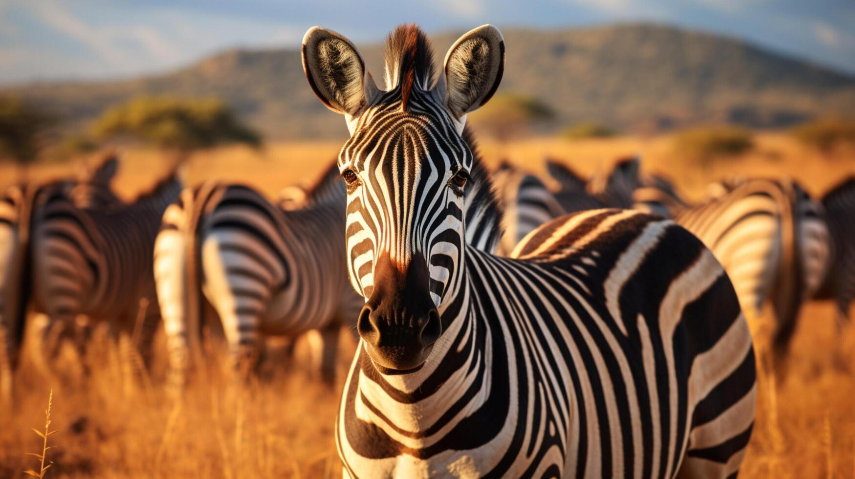 AI generated zebra high quality image photo