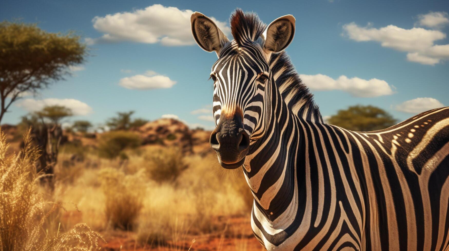 AI generated zebra high quality image photo