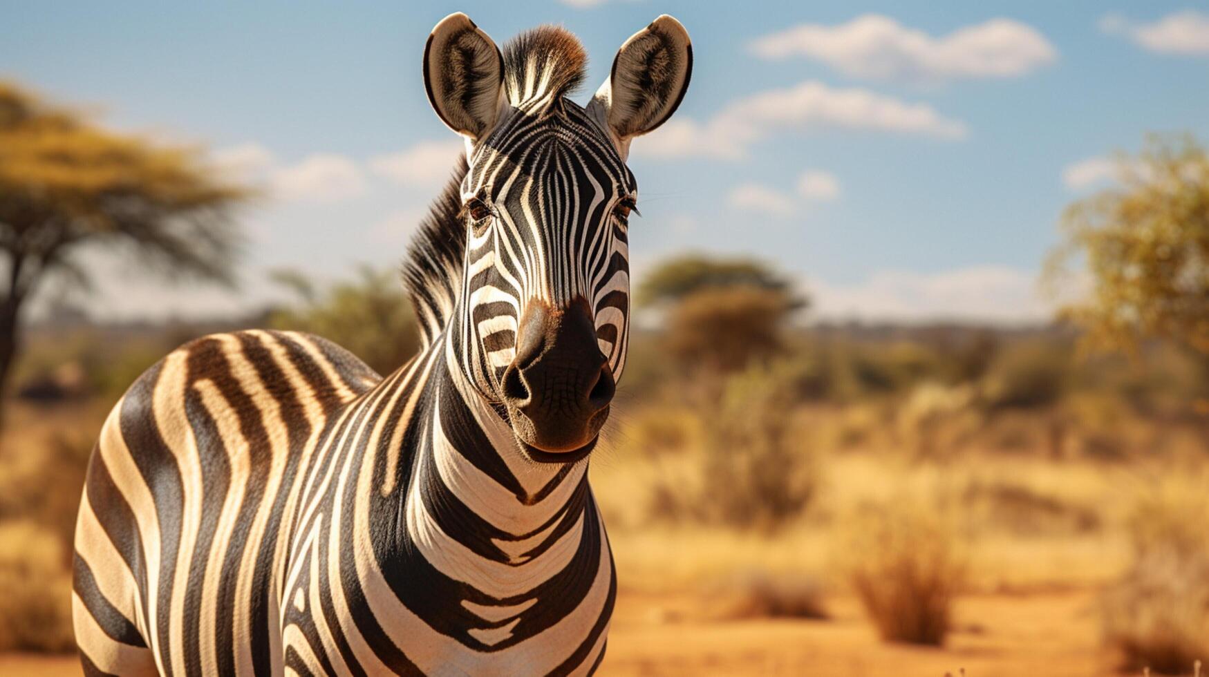 AI generated zebra high quality image photo