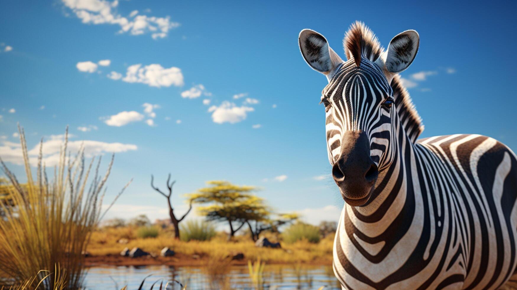 AI generated zebra high quality image photo