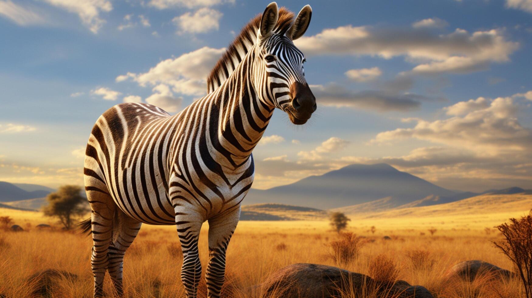 AI generated zebra high quality image photo