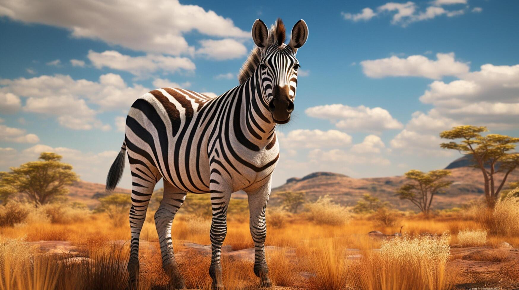 AI generated zebra high quality image photo