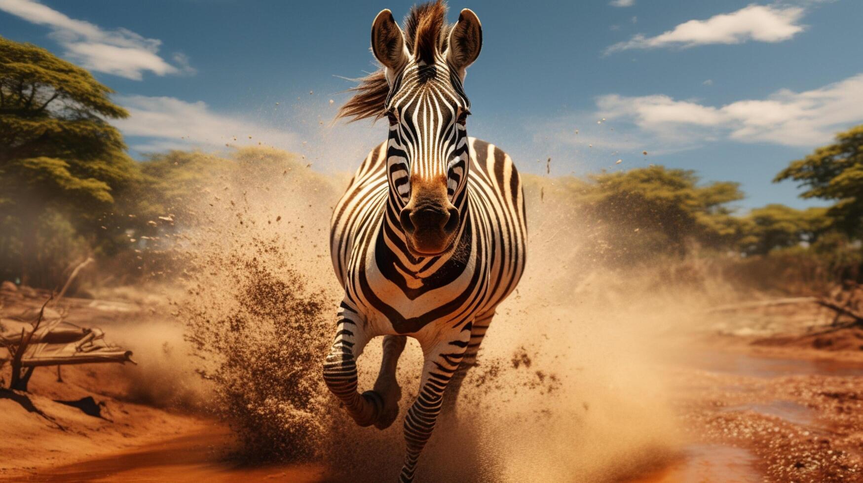 AI generated zebra high quality image photo