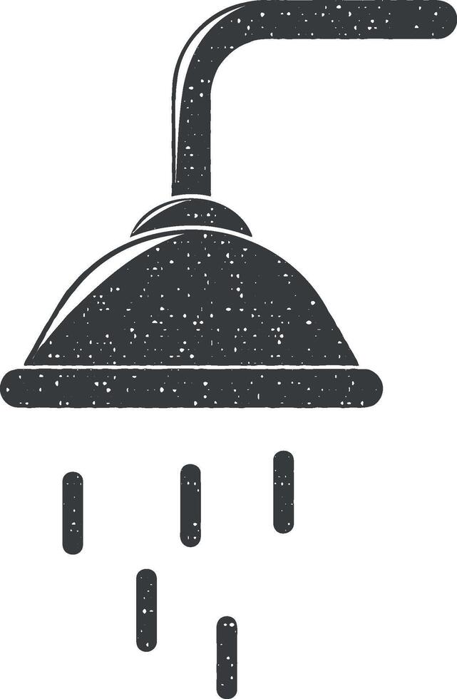 shower vector icon illustration with stamp effect