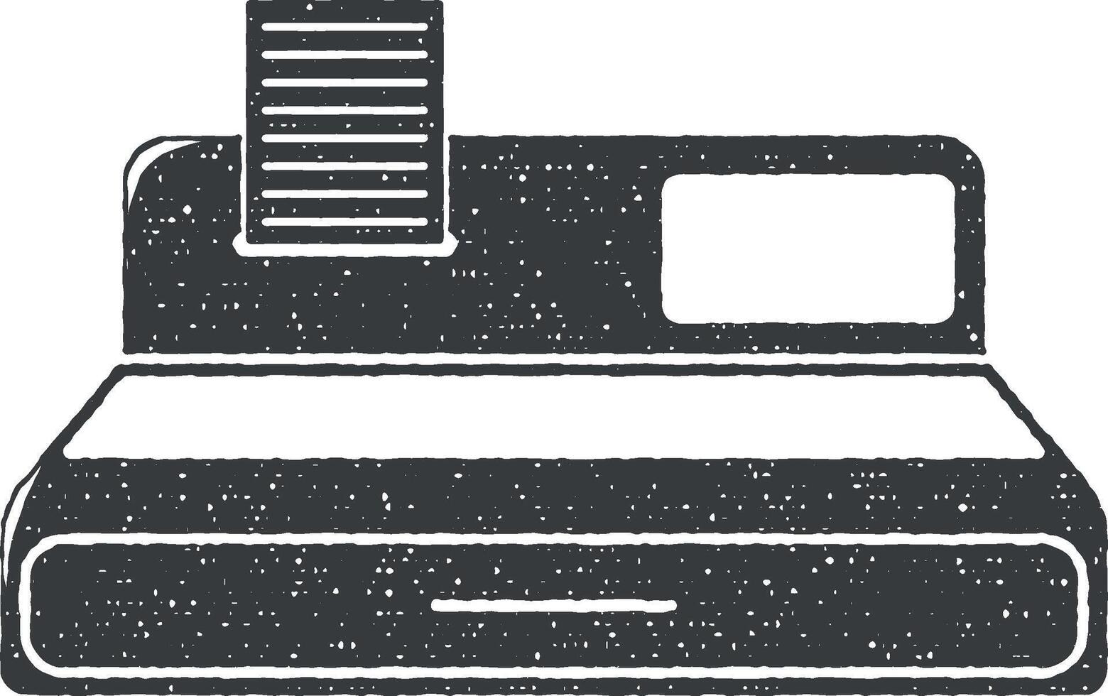 cash machine vector icon illustration with stamp effect