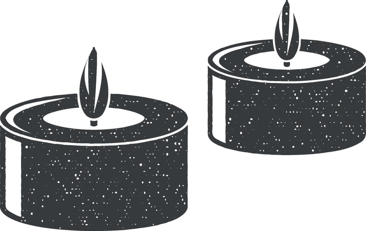 candles vector icon illustration with stamp effect