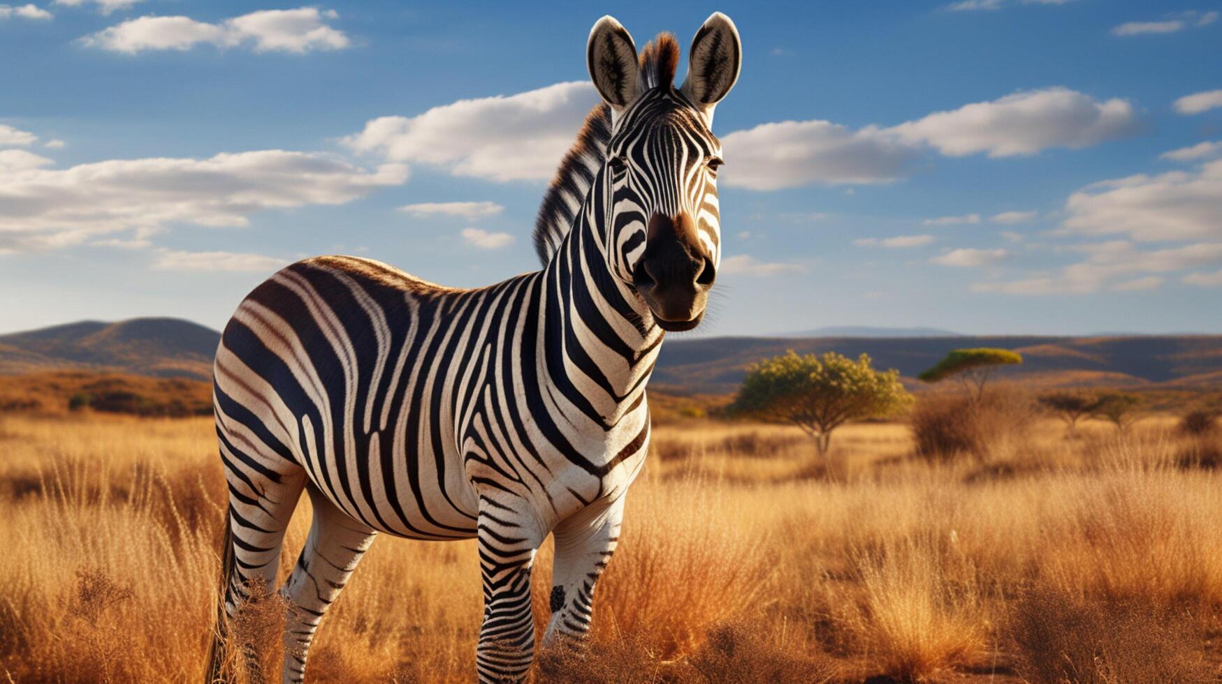 AI generated zebra high quality image photo