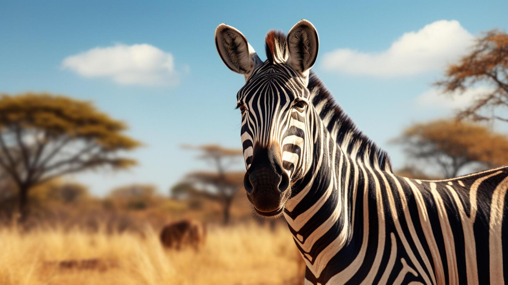 AI generated zebra high quality image photo