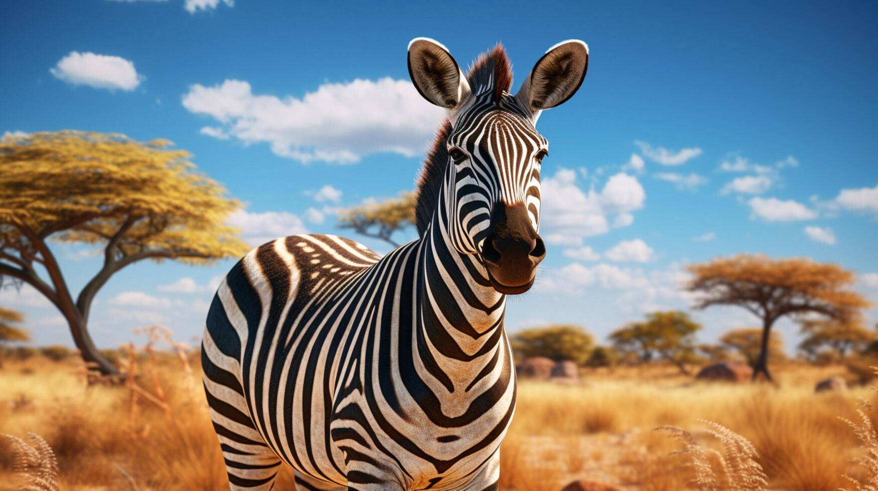 AI generated zebra high quality image photo