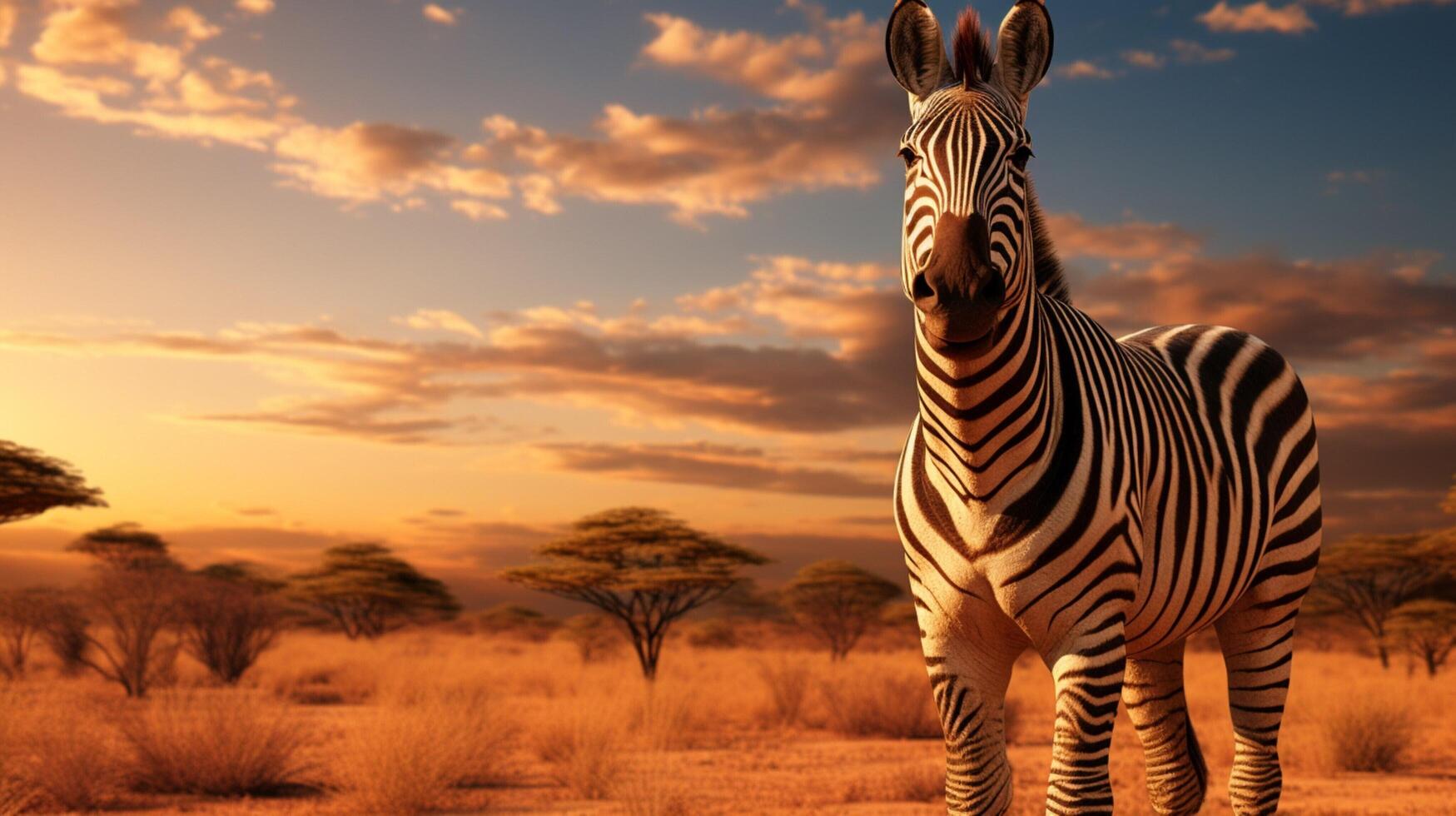 AI generated zebra high quality image photo